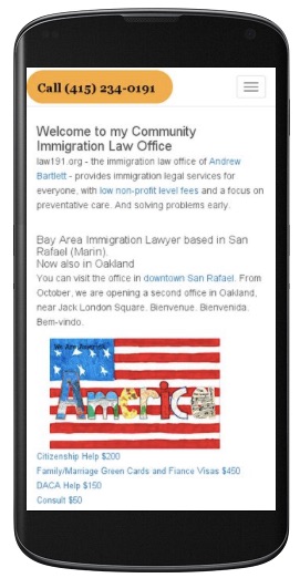 mobile view of law191.org